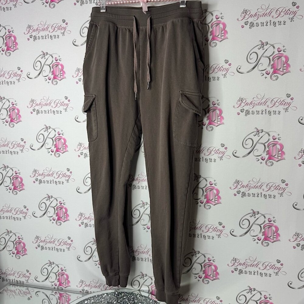 RQRD required pants sweatpants joggers cargo Women's Brown Cargo Jogger Pants